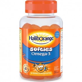 Haliborange Omega 3 Softies Portakal Aromalı Yumuşak Çiğnenebilir Form 60'lı