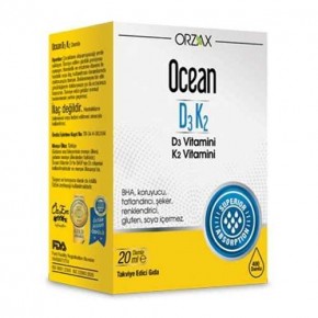 Orzax Ocean Vitamin D3 K2 Damla 20 ml